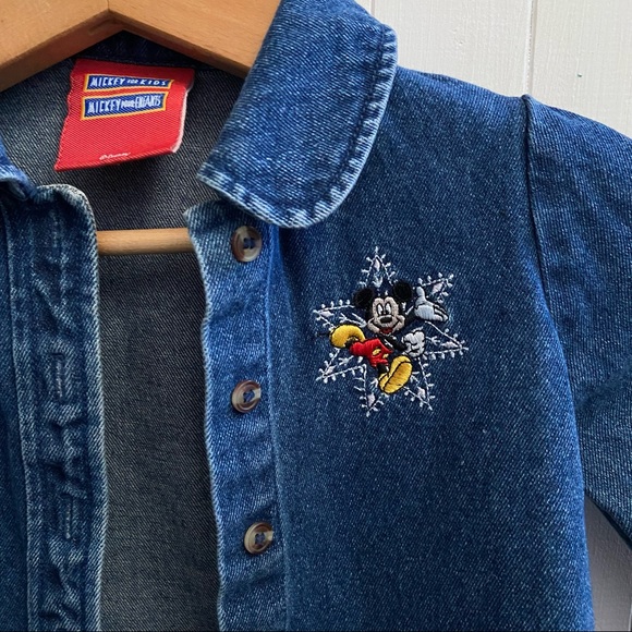 Vintage kids Mickey Mouse jean shirt - Picture 5 of 7